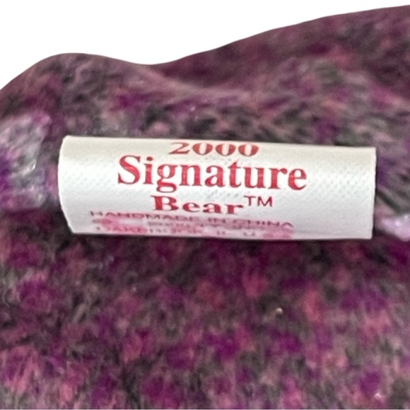 Vintage 2000 Signature Bear TY Beanie Baby - Purple Plush  SIGNATURE BEAR 2000 Ty Beanie Babies RARE RETIRED Plush Bear Toy!
